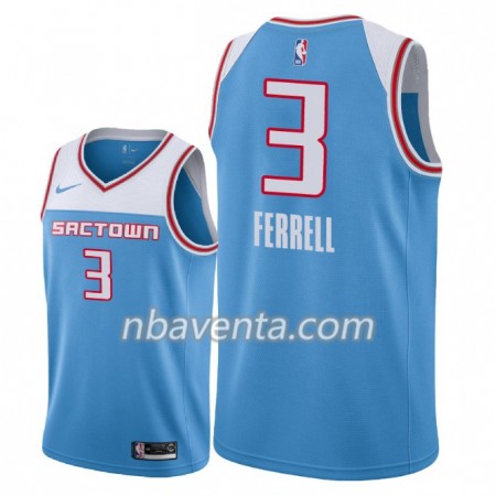 Camiseta Hombre Sacramento Kings Yogi Ferrell 3 2018-19 Nike City Edition Azul Swingman